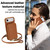 iPhone Air Crossbody Zipper RFID Card Bag Phone Case - Brown