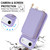 iPhone Air Crossbody Zipper RFID Card Bag Phone Case - Light Purple