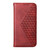 iPhone Air Cubic Grid Calf Texture Magnetic Leather Phone Case - Red