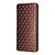 iPhone Air Cubic Grid Texture Flip Leather Phone Case - Brown