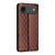 iPhone Air Cubic Grid Texture Flip Leather Phone Case - Brown