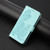 iPhone Air Datura Flower Embossed Flip Leather Phone Case - Light Blue