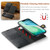 iPhone Air DG.MING Crazy Horse Texture Detachable Magnetic Leather Phone Case - Black