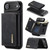 iPhone Air DG.MING M1 Series 3-Fold Multi Card Wallet Leather Phone Case - Black