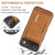 iPhone Air DG.MING M2 Series 3-Fold Card Bag Wallet Leather Phone Case - Brown