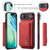 iPhone Air DG.MING M2 Series 3-Fold Card Bag Wallet Leather Phone Case - Red
