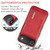 iPhone Air DG.MING M2 Series 3-Fold Card Bag Wallet Leather Phone Case - Red