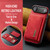 iPhone Air DG.MING M2 Series 3-Fold Card Bag Wallet Leather Phone Case - Red