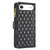 iPhone Air Diamond Lattice Zipper Wallet Leather Flip Phone Case - Black