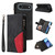 iPhone Air Dual-color 9 Card Slots Zipper Wallet Leather Phone Case - Black