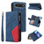iPhone Air Dual-color 9 Card Slots Zipper Wallet Leather Phone Case - Blue