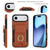 iPhone Air Elastic Card Bag Ring Holder Phone Case - Brown