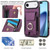 iPhone Air Elastic Card Boucle bag Ring Holder Phone Case - Purple