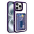 iPhone Air Electroplated Card Bag Acrylic Hybrid TPU Phone Case - Purple