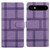 iPhone Air Embossed Checkered Leather Phone Case - Purple