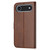 iPhone Air Embossed Happy Cat Pattern Flip Leather Phone Case - Brown