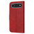 iPhone Air Embossed Happy Cat Pattern Flip Leather Phone Case - Red