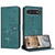 iPhone Air Embossed Kitten Phone Leather Case with Lanyard - Dark Green