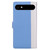 iPhone Air Embossed Two-Color Leather Phone Case - White Blue iPhone Air Embossed Two-Color Leather Phone Case - White Blue