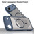 iPhone Air Fan Dun Series TPU Hybrid PC Frosted Magsafe Phone Case - Blue