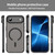 iPhone Air Fanying Series PC Hybrid TPU Translucent Frosted MagSafe Phone Case - Translucent Black