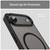 iPhone Air Fanying Series PC Hybrid TPU Translucent Frosted MagSafe Phone Case - Translucent Black