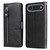 iPhone Air Fashion Calf Texture Zipper Leather Phone Case - Black