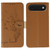 iPhone Air Feather Pattern Litchi Texture Leather Phone Case - Brown