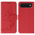 iPhone Air Feather Pattern Litchi Texture Leather Phone Case - Red