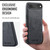iPhone Air Fierre Shann Cowhide Vertical Flip Magnetic Card Holder Phone Case - Black iPhone Air Fierre Shann Cowhide Vertical Flip Magnetic Card Holder Phone Case - Black