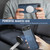 iPhone Air Fierre Shann Cowhide Vertical Flip Magnetic Card Holder Phone Case - Blue