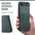 iPhone Air Fierre Shann Cowhide Vertical Flip Magnetic Card Holder Phone Case - Green iPhone Air Fierre Shann Cowhide Vertical Flip Magnetic Card Holder Phone Case - Green