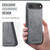 iPhone Air Fierre Shann Cowhide Vertical Flip Magnetic Card Holder Phone Case - Grey