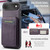 iPhone Air Fierre Shann Cowhide Vertical Flip Magnetic Card Holder Phone Case - Purple iPhone Air Fierre Shann Cowhide Vertical Flip Magnetic Card Holder Phone Case - Purple