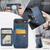 iPhone Air Fierre Shann Oil Wax Cow Leather Card Holder Back Phone Case - Blue
