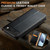 iPhone Air Fierre Shann PU Genuine Leather Texture Phone Case - Black iPhone Air Fierre Shann PU Genuine Leather Texture Phone Case - Black