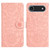 iPhone Air Floral Embossed Pattern Leather Phone Case - Pink