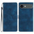 iPhone Air Flower Butterfly Embossing Pattern Leather Phone Case - Blue