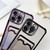 iPhone Air Four-cornered Glitter Electroplated Card Bag TPU Phone Case - Purple