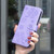 iPhone Air Four-leaf Embossed Leather Phone Case - Purple