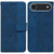 iPhone Air Geometric Embossed Leather Phone Case - Blue