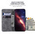 iPhone Air Geometric Embossed Leather Phone Case - Grey