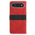 iPhone Air Grid Stitching Leather Phone Case with Lanyard - Red