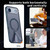 iPhone Air Honeycomb Cooling MagSafe Holder Phone Case - Blue