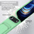 iPhone Air Integrated Card Bag Solid Color Liquid Silicone Phone Case Gen2 with Short Lanyard - Green