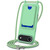 iPhone Air Integrated Card Bag Solid Color Liquid Silicone Phone Case with Lanyard - Green