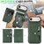 iPhone Air Kalebol Magnetic Button Card Bag MagSafe Ring Leather Phone Case - Green
