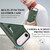 iPhone Air Kalebol Magnetic Button Card Bag MagSafe Ring Leather Phone Case - Green