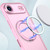 iPhone Air kalebol MagSafe Metal Ring Holder Phone Case - Pink iPhone Air kalebol MagSafe Metal Ring Holder Phone Case - Pink