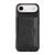iPhone Air Kalebol Strong Magnetic MagSafe Tri-Fold Wallet Leather Phone Case - Black